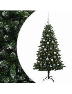 Albero di Natale Artificiale con Palline 120 cm 150 LED 2