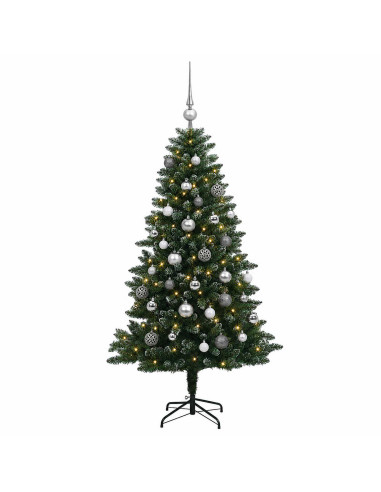 Albero di Natale Artificiale con Palline 120 cm 150 LED