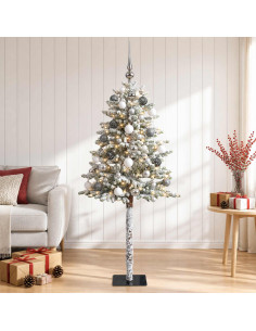 Albero di Natale Artificiale con Palline 180 cm 300 LED