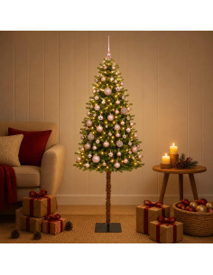 Albero di Natale Artificiale con Palline 120 cm 150 LED