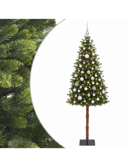 Albero di Natale Artificiale con Palline 120 cm 150 LED
