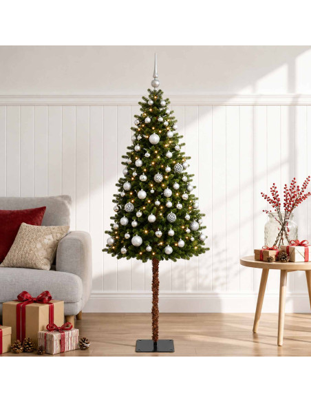 Albero di Natale Artificiale con Palline 120 cm 150 LED