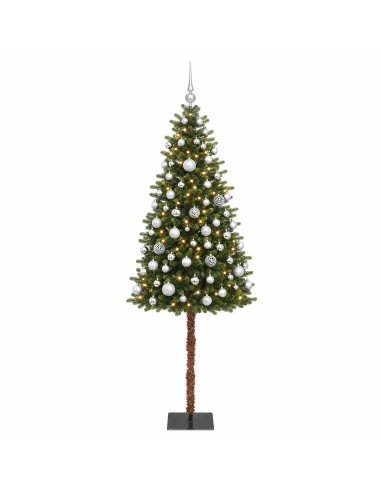 Albero di Natale Artificiale con Palline 120 cm 150 LED