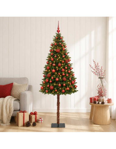 Albero di Natale Artificiale con Palline 120 cm 150 LED