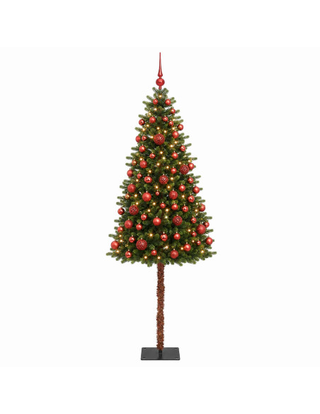 Albero di Natale Artificiale con Palline 120 cm 150 LED