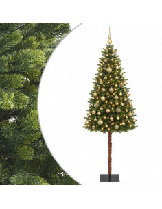 Albero di Natale Artificiale con Palline 120 cm 150 LED 2