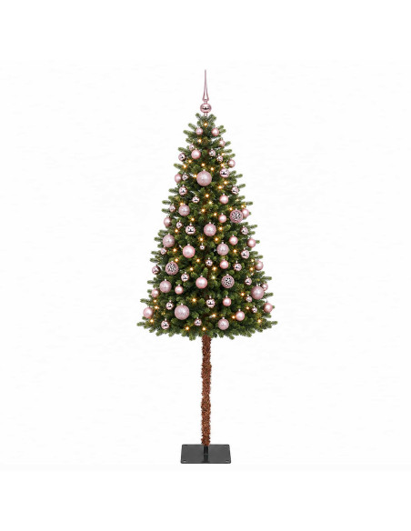 Albero di Natale Artificiale con Palline 120 cm 150 LED