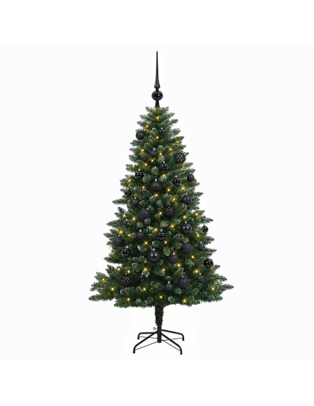 Albero di Natale Artificiale con Palline 120 cm 150 LED