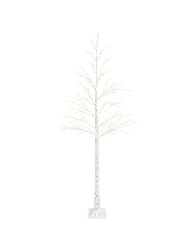 Albero di Natale a forma di betulla Bianco 25 x 25 x 210 cm