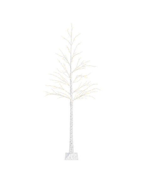 Albero di Natale a forma di betulla Bianco 25 x 25 x 210 cm