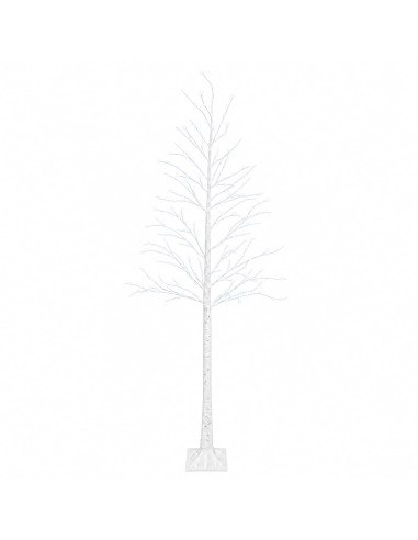 Albero di Natale a forma di betulla Bianco 25 x 25 x 240 cm