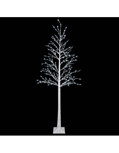Albero di Natale a forma di betulla Bianco 25 x 25 x 240 cm