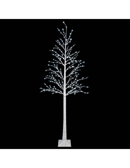 Albero di Natale a forma di betulla Bianco 25 x 25 x 240 cm