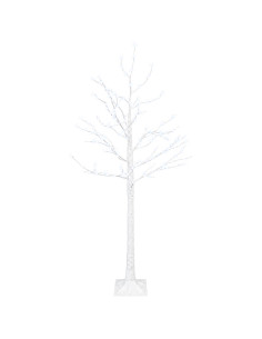 Albero di Natale in betulla Bianco 22 x 22 x 150 cm Plastica 2