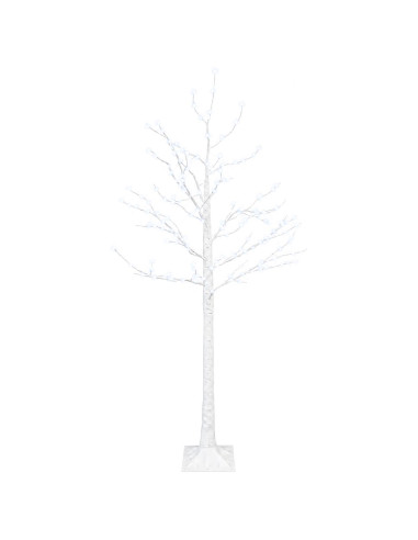 Albero di Natale in betulla Bianco 22 x 22 x 150 cm Plastica