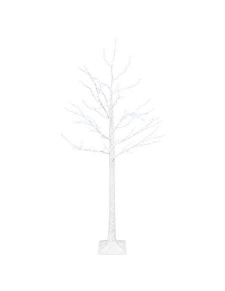 Albero di Natale in betulla Bianco 22 x 22 x 150 cm Plastica