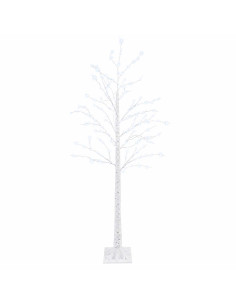 Albero di Natale in betulla Bianco 22 x 22 x 180 cm Plastica 2