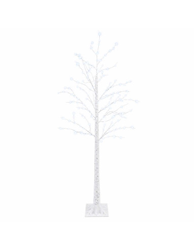 Albero di Natale in betulla Bianco 22 x 22 x 180 cm Plastica