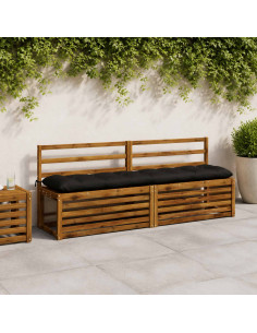 Cuscino per panchina VIANEN 100% Poliestere Nero