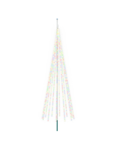 Luci per albero di Natale con picchetti e asta per bandiera