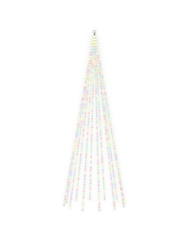Luci per albero di Natale con picchetti e asta per bandiera