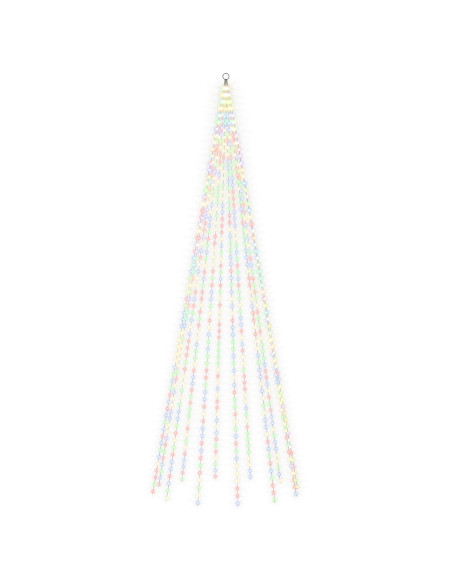 Luci per albero di Natale con picchetti e asta per bandiera