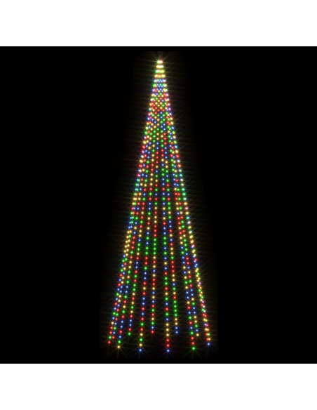 Luci per albero di Natale con picchetti e asta per bandiera