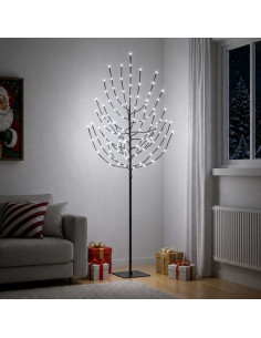 Albero di Natale LED Nero 20 x 20 x 180 cm Acciaio 160 LED
