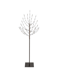 Albero di Natale LED Nero 150 cm Acciaio 140 LED 2