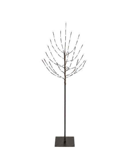 Albero di Natale LED Nero 150 cm Acciaio 140 LED