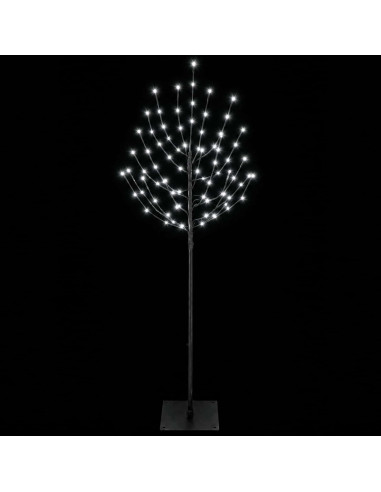 Albero di Natale LED Nero 150 cm Acciaio 140 LED