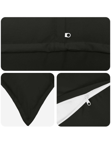 Cuscino 2 pz HOUTEN Nero 50 x 80 cm Poliestere