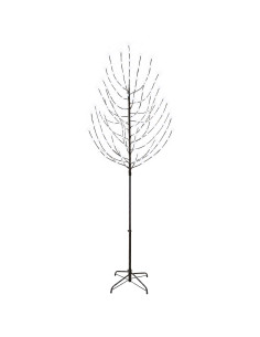 Albero di Natale LED Nero 240 cm Acciaio 220 LED 2