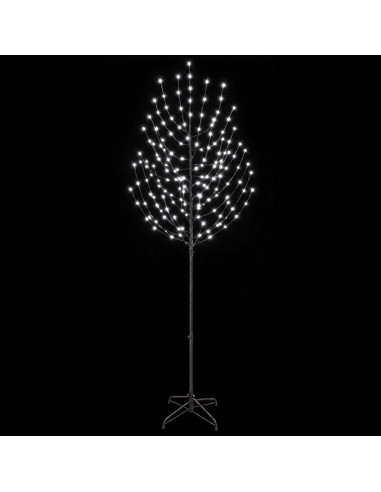 Albero di Natale LED Nero 240 cm Acciaio 220 LED