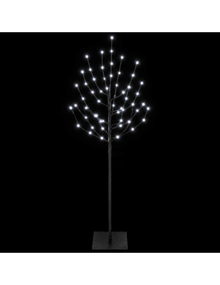 Albero di Natale LED Nero 120 cm Acciaio 100 LED