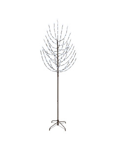 Albero di Natale LED Nero 210 cm Acciaio 180 LED 2