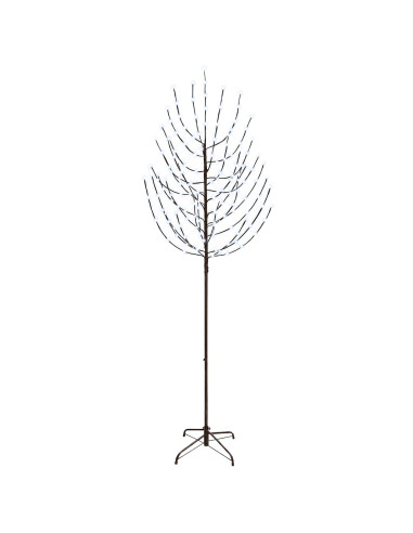 Albero di Natale LED Nero 210 cm Acciaio 180 LED
