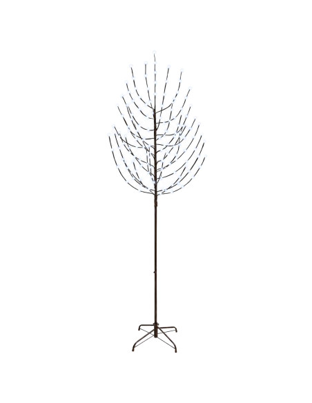Albero di Natale LED Nero 210 cm Acciaio 180 LED