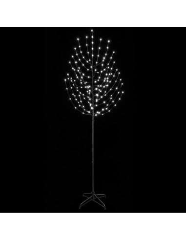 Albero di Natale LED Nero 210 cm Acciaio 180 LED