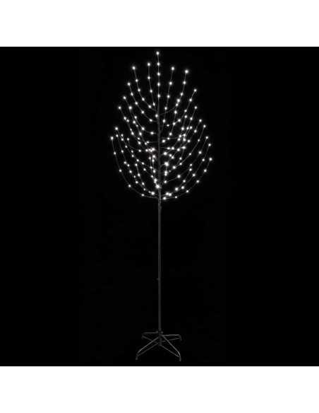 Albero di Natale LED Nero 210 cm Acciaio 180 LED