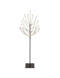 Albero di Natale LED Nero 18 x 18 x 150 cm Acciaio 140 LED 2