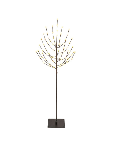 Albero di Natale LED Nero 18 x 18 x 150 cm Acciaio 140 LED