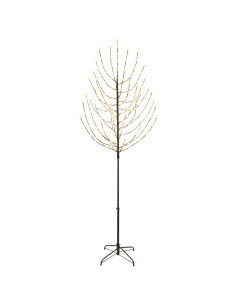 Albero di Natale LED Nero 47 x 240 cm Acciaio 220 LED 2