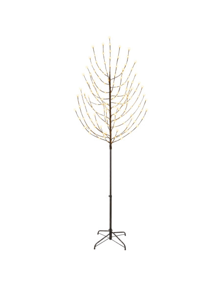 Albero di Natale LED Nero 47 x 240 cm Acciaio 220 LED