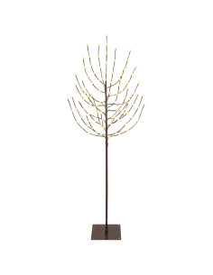Albero di Natale LED Nero 20 x 20 x 180 cm Acciaio 160 LED 2