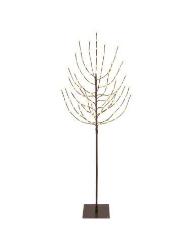 Albero di Natale LED Nero 20 x 20 x 180 cm Acciaio 160 LED