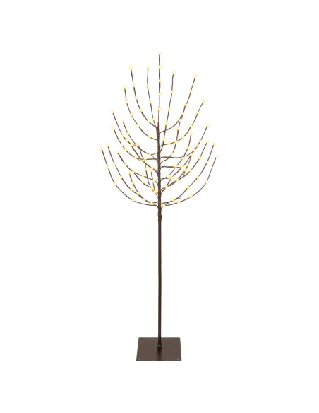 Albero di Natale LED Nero 20 x 20 x 180 cm Acciaio 160 LED