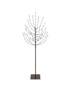 Albero di Natale LED Nero 20 x 20 x 180 cm Acciaio 160 LED 2