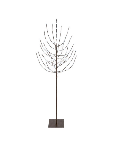 Albero di Natale LED Nero 20 x 20 x 180 cm Acciaio 160 LED