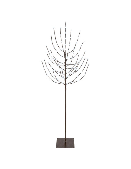 Albero di Natale LED Nero 20 x 20 x 180 cm Acciaio 160 LED
